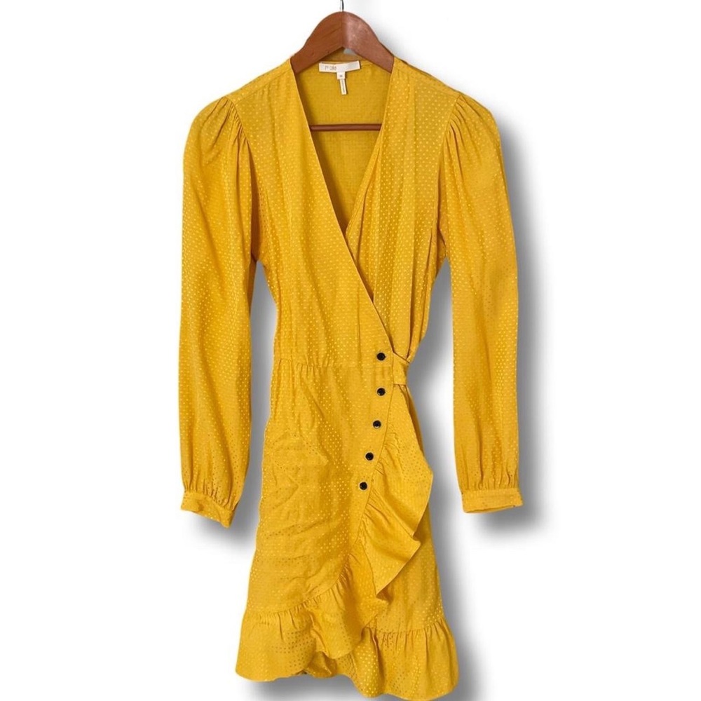 MAJE Women's Yellow Wrap Dress